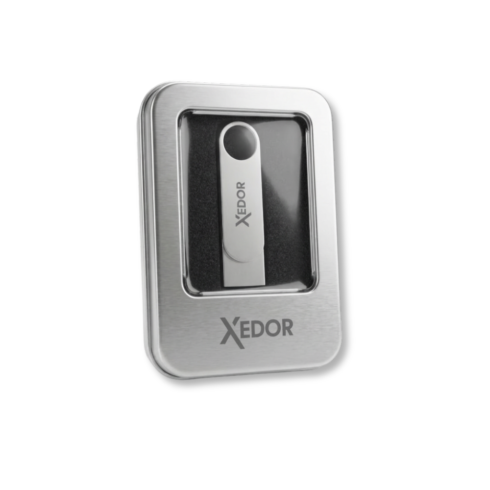 Xedor Flex USB-stick aangesloten op iPhone via Lightning – eenvoudig bestanden overzetten