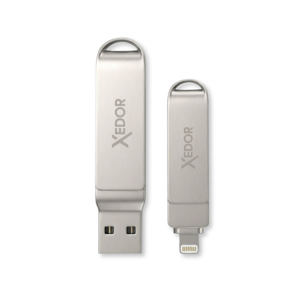 Xedor Lite USB-stick met USB-A en Lightning – compact ontwerp