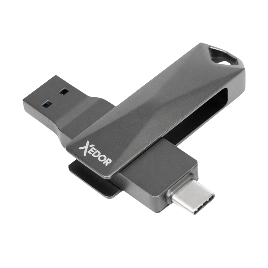 Xedor Plus USB Stick with USB-C &amp; USB-A - 128GB/256GB/512GB