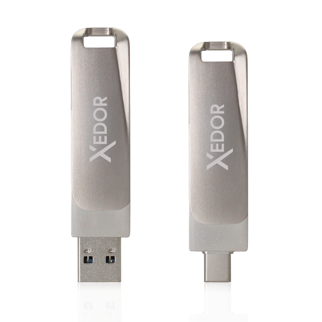 Xedor Base USB Stick met USB-C & USB-A - 128GB