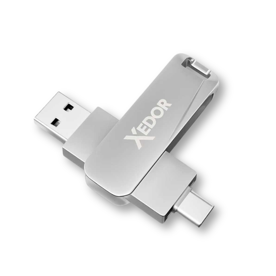 Xedor Base USB Stick met USB-C & USB-A - 128GB