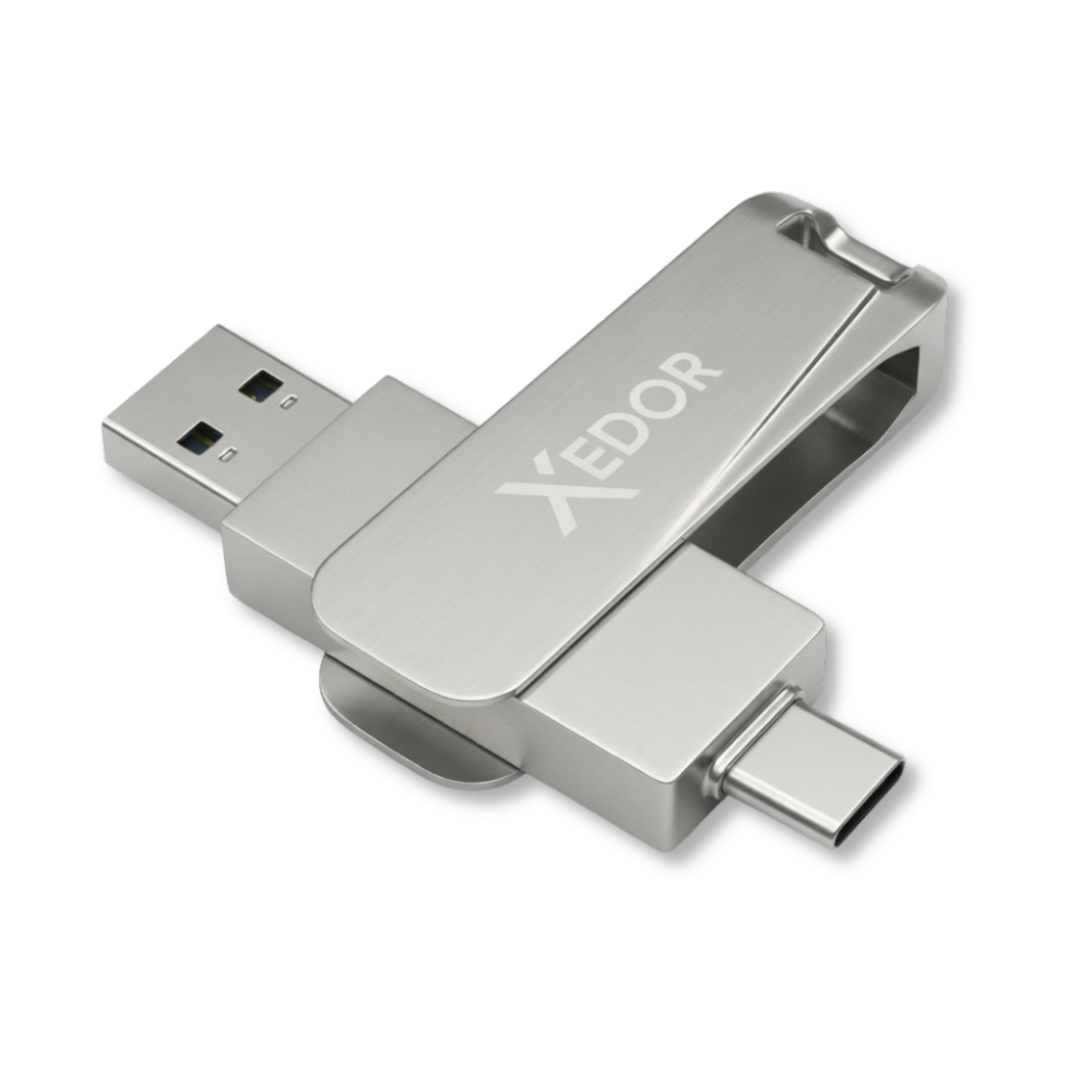 Xedor Base USB-stick met USB-A en USB-C – compacte en betrouwbare dataopslag