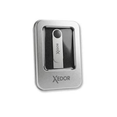 Xedor Flex USB-stick aangesloten op iPhone via Lightning – eenvoudig bestanden overzetten