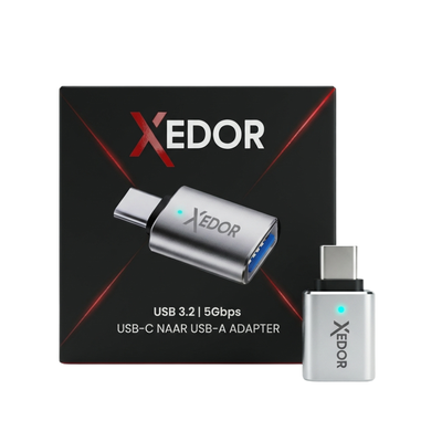 Xedor Nexa USB-C naar USB-A adapter zilver – productverpakking - 2